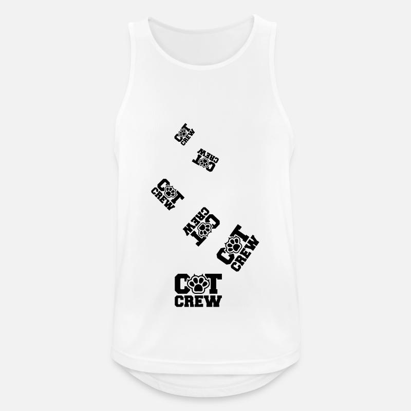 Cat Crew - Männer Tank Top atmungsaktiv - Weiß
