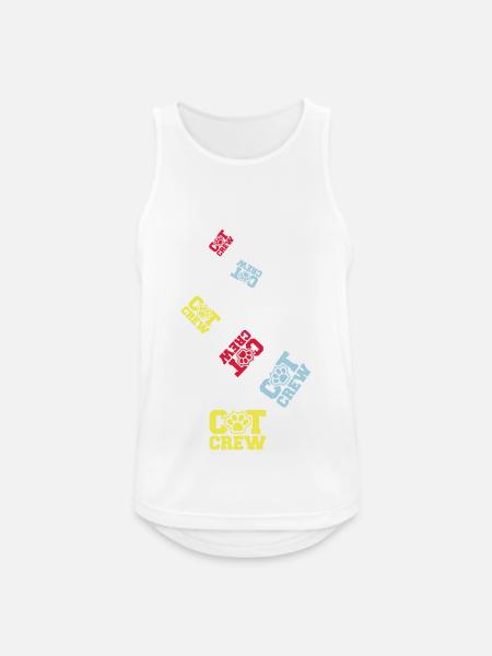 Cat Crew - Männer Tank Top atmungsaktiv - Weiß