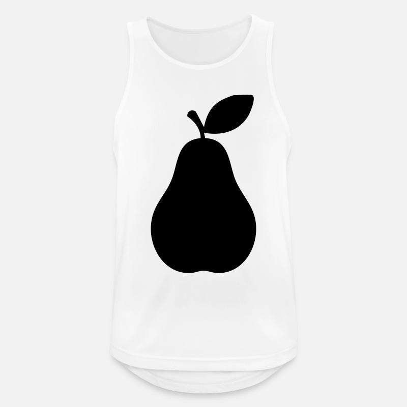 Pear Silhouette – Elegant Fruit Design - Men's Breathable Tank Top - white