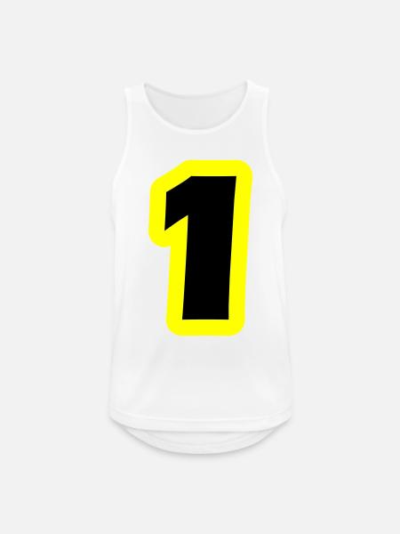 1 Symbole numérique - Débardeur respirant Homme - blanc