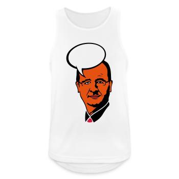 francois hollande president bulle leader - Débardeur respirant Homme - blanc - Devant - Nick (188cm)