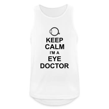 keep calm i'm a eye doctor kg10 - Débardeur respirant Homme - blanc - Devant - Nick (188cm)