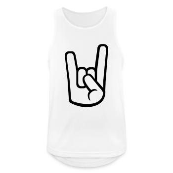 Rock Metal - Männer Tank Top atmungsaktiv - Weiß - Vorne - Nick (188cm)