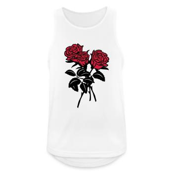 roses - Men's Breathable Tank Top - white - Front - Nick (188cm)