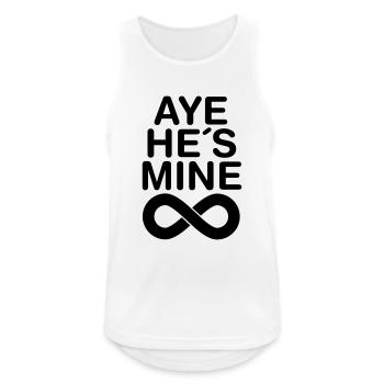 Aye He´s Mine (Forever) - Débardeur respirant Homme - blanc - Devant - Nick (188cm)