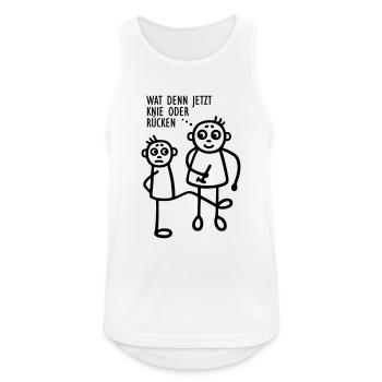 Orthopäde - Knie oder Rücken - Männer Tank Top atmungsaktiv - Weiß - Vorne - Nick (188cm)