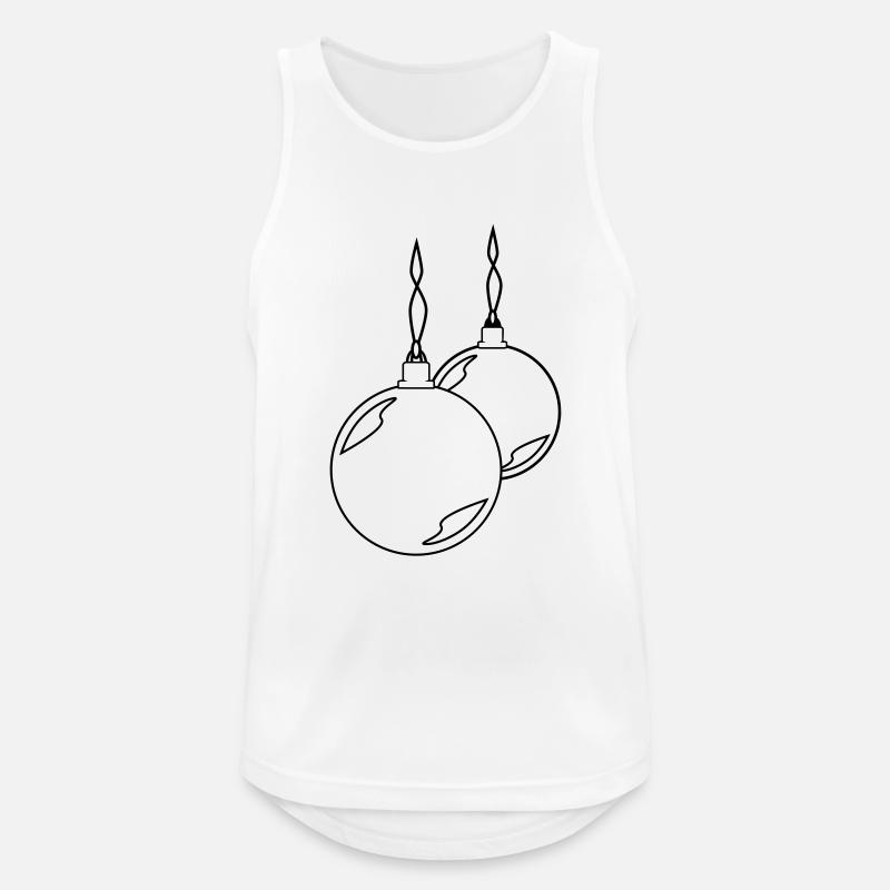 zwei Weihnachtskugeln - Männer Tank Top atmungsaktiv - Weiß