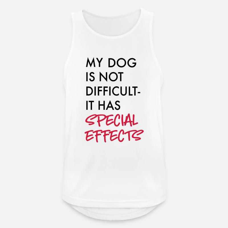 schwieriger Hund - Männer Tank Top atmungsaktiv - Weiß