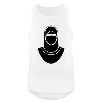 hijab headscarf muslim woman - Men's Breathable Tank Top - white - Front - Nick (188cm)