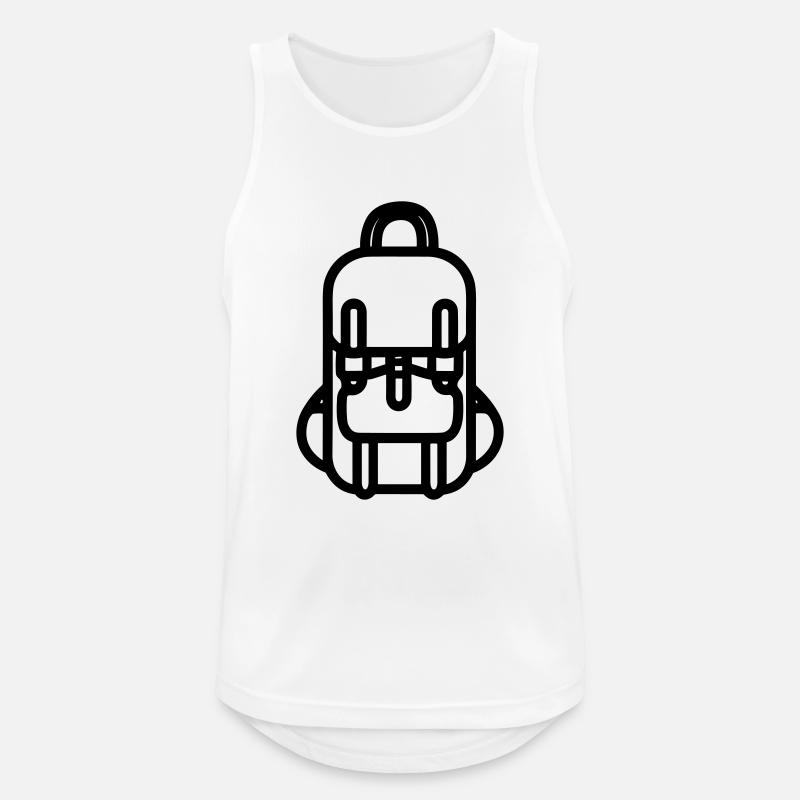 Backpack - Men's Breathable Tank Top - white
