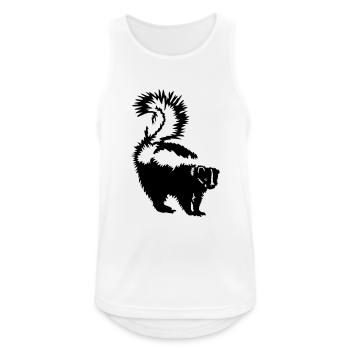 Stinktier - Männer Tank Top atmungsaktiv - Weiß - Vorne - Nick (188cm)