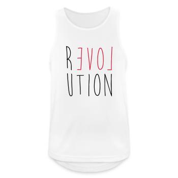 Révolution Amour - Débardeur respirant Homme - blanc - Devant - Nick (188cm)