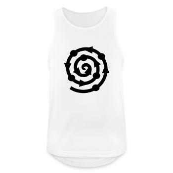 Spiral Tribe Kreis Ravewear - Männer Tank Top atmungsaktiv - Weiß - Vorne - Nick (188cm)