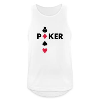 Pokerspieler - Männer Tank Top atmungsaktiv - Weiß - Vorne - Nick (188cm)