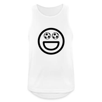 Football Smiley Soccer Emoji - Débardeur respirant Homme - blanc - Devant - Nick (188cm)
