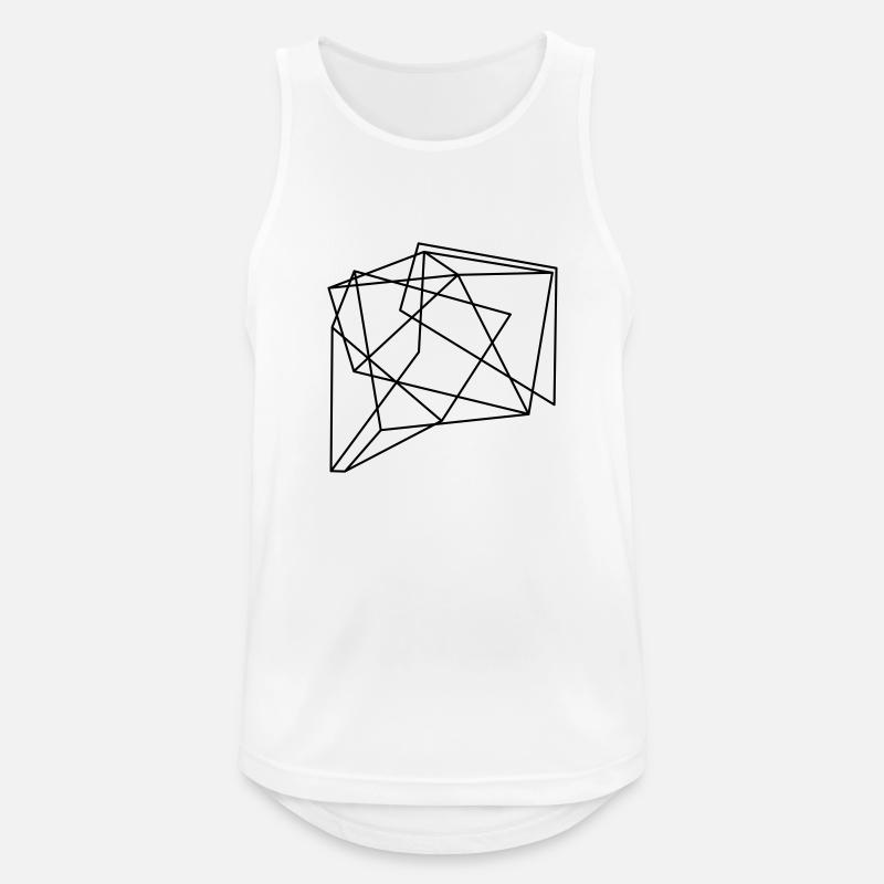 farbiges Liniendesign 3 by tho - Männer Tank Top atmungsaktiv - Weiß