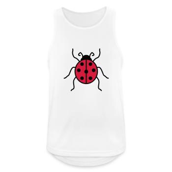 coccinelle petit mignon mignon coléoptère red dot - Débardeur respirant Homme - blanc - Devant - Nick (188cm)