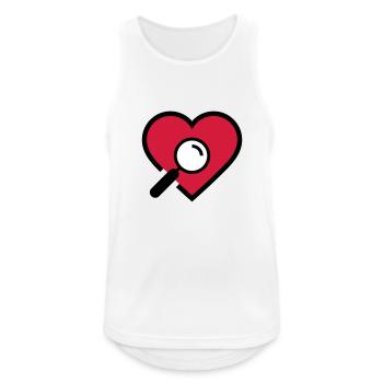 Herzuntersuchung Lupe - Männer Tank Top atmungsaktiv - Weiß - Vorne - Nick (188cm)