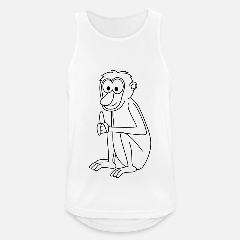 Affe comic Tier - Männer Tank Top atmungsaktiv - Weiß
