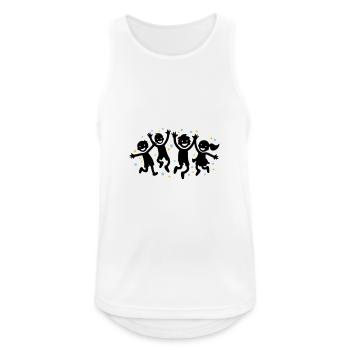 Kinder Freude Kindergarten - Männer Tank Top atmungsaktiv - Weiß - Vorne - Nick (188cm)