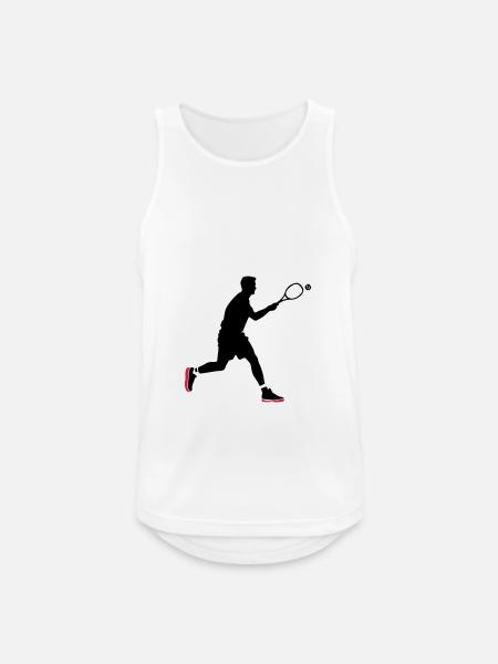 Tennis Player Icon - Men's Breathable Tank Top - white