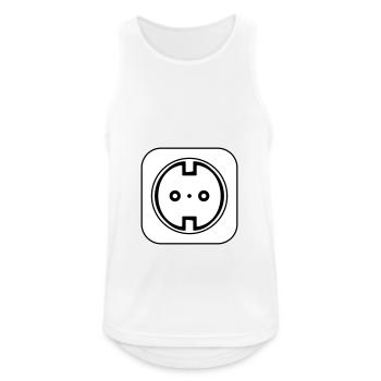 Electrical Socket Symbol Electrician - Men's Breathable Tank Top - white - Front - Nick (188cm)