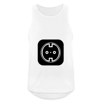 Electrical Socket Symbol Electrician - Men's Breathable Tank Top - white - Front - Nick (188cm)