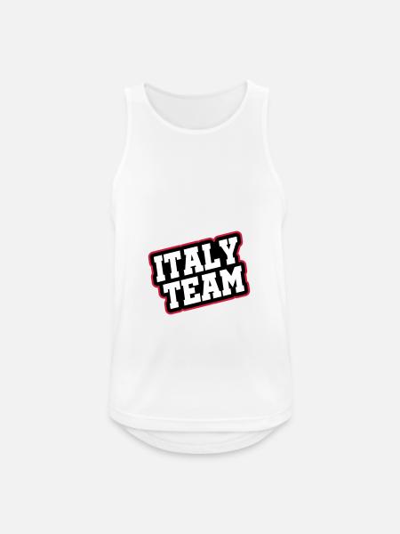 Italy Team - Men's Breathable Tank Top - white