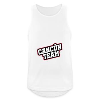 Cancun Team - Männer Tank Top atmungsaktiv - Weiß - Vorne - Nick (188cm)