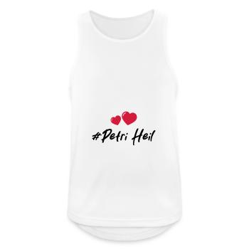 Petri Heil Herz Fischen - Männer Tank Top atmungsaktiv - Weiß - Vorne - Nick (188cm)