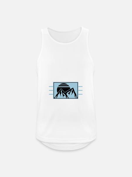 Berge Mountains Logo - Men's Breathable Tank Top - white