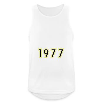 1977 Jahr Geburtstag - Männer Tank Top atmungsaktiv - Weiß - Vorne - Nick (188cm)