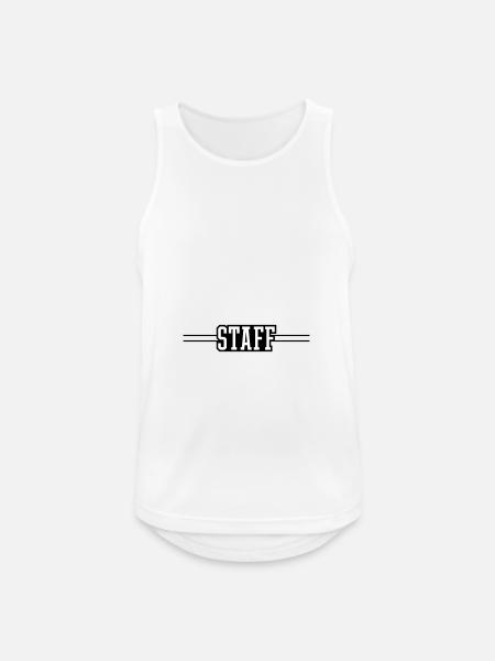 Staff Member - Men's Breathable Tank Top - white