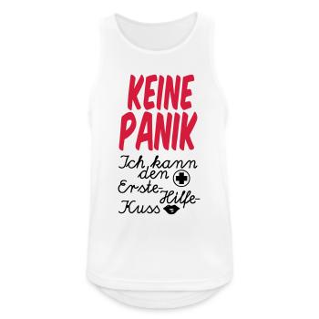 Erste Hilfe Kuss Medizin Liebe Gesundheit Geschenk - Männer Tank Top atmungsaktiv - Weiß - Vorne - Nick (188cm)