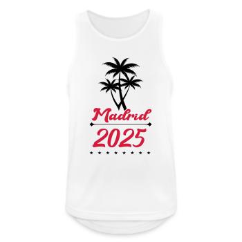 madrid 2025 - Männer Tank Top atmungsaktiv - Weiß - Vorne - Nick (188cm)