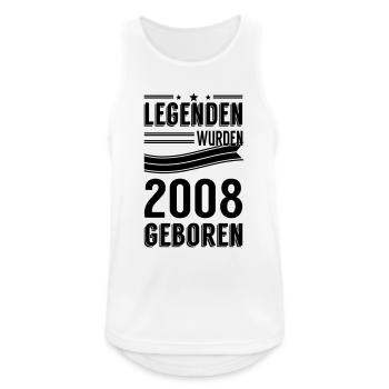 2008 - Männer Tank Top atmungsaktiv - Weiß - Vorne - Nick (188cm)
