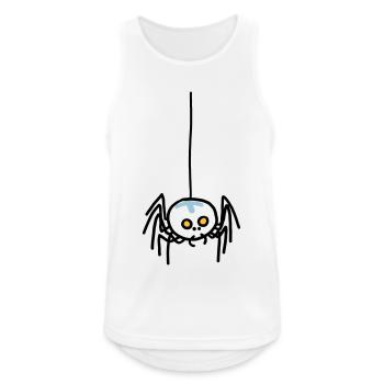 Kreuzspinne - Männer Tank Top atmungsaktiv - Weiß - Vorne - Nick (188cm)