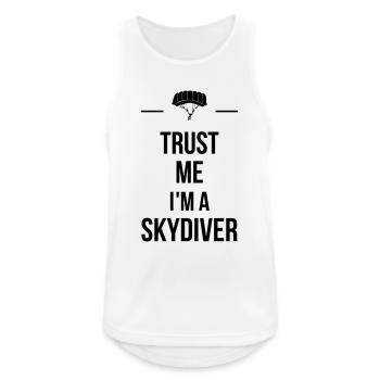 Skydiver - Männer Tank Top atmungsaktiv - Weiß - Vorne - Nick (188cm)