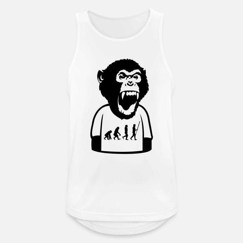 Monkey Evolution - Men's Breathable Tank Top - white