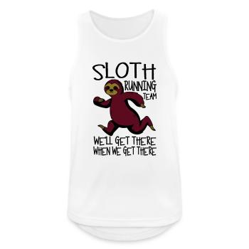 Sloth Running - Débardeur respirant Homme - blanc - Devant - Nick (188cm)