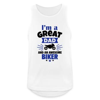 I'm a great dad and a real biker - Men's Breathable Tank Top - white - Front - Nick (188cm)