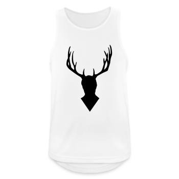 Hannibal - Deer head - Men's Breathable Tank Top - white - Front - Nick (188cm)