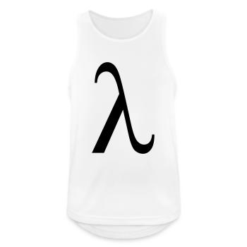 lambda greek - Männer Tank Top atmungsaktiv - Weiß - Vorne - Nick (188cm)