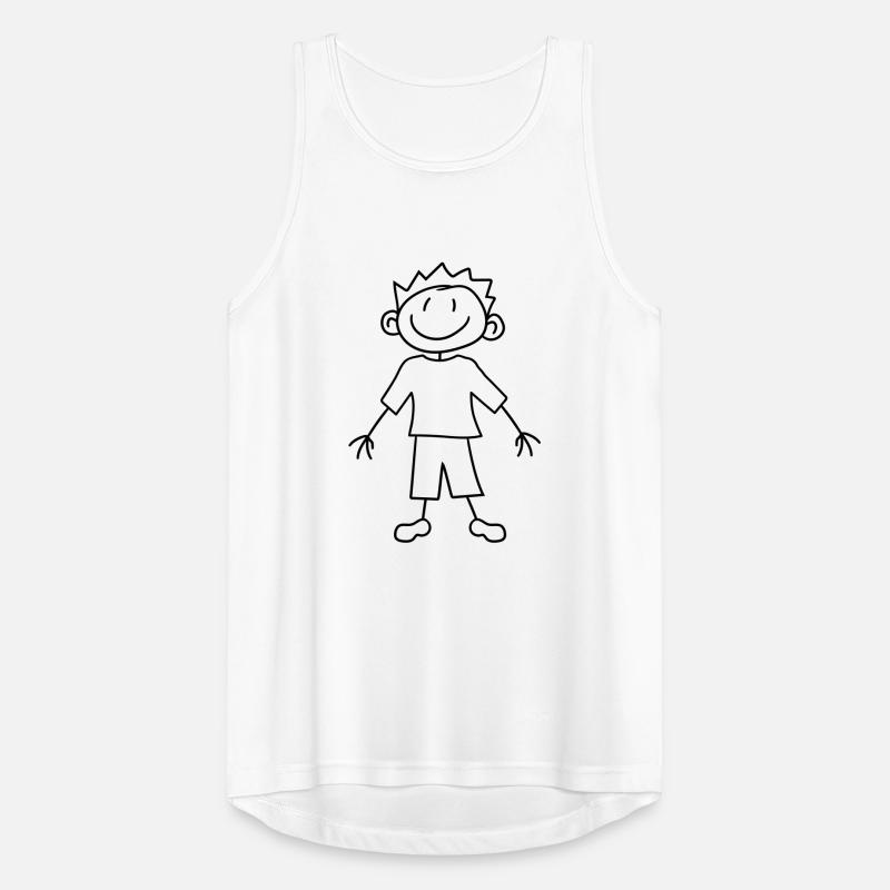 painted child scribble comic cartoon young man cool Men's Breathable Tank Top