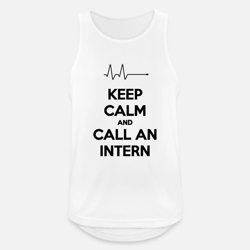 Keep Calm And Call An Intern - Men's Breathable Tank Top - white