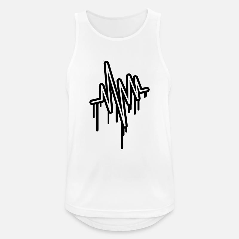 wave_pulse_grunge_u1 - Männer Tank Top atmungsaktiv - Weiß