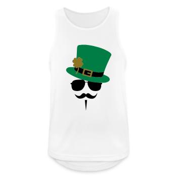 Go Green Moustache - Débardeur respirant Homme - blanc - Devant - Nick (188cm)