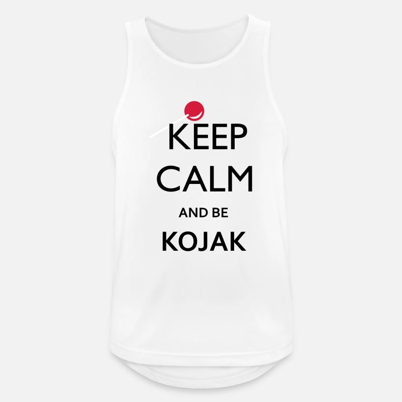 BE KOJAK - Männer Tank Top atmungsaktiv - Weiß