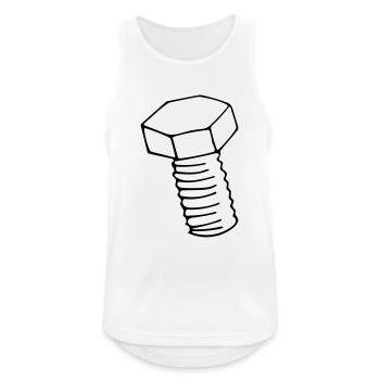 Schraube - Männer Tank Top atmungsaktiv - Weiß - Vorne - Nick (188cm)