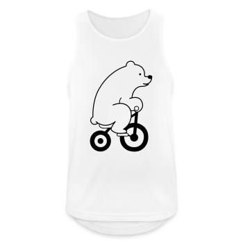 eisbaer_fahrrad_01 - Men's Breathable Tank Top - white - Front - Nick (188cm)
